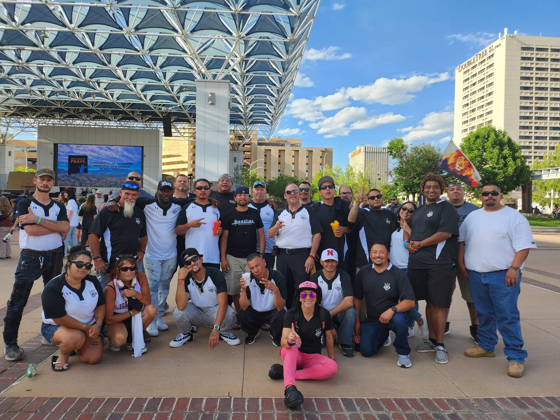 Under HIS Construction residents and staff gathered together at a community prayer event